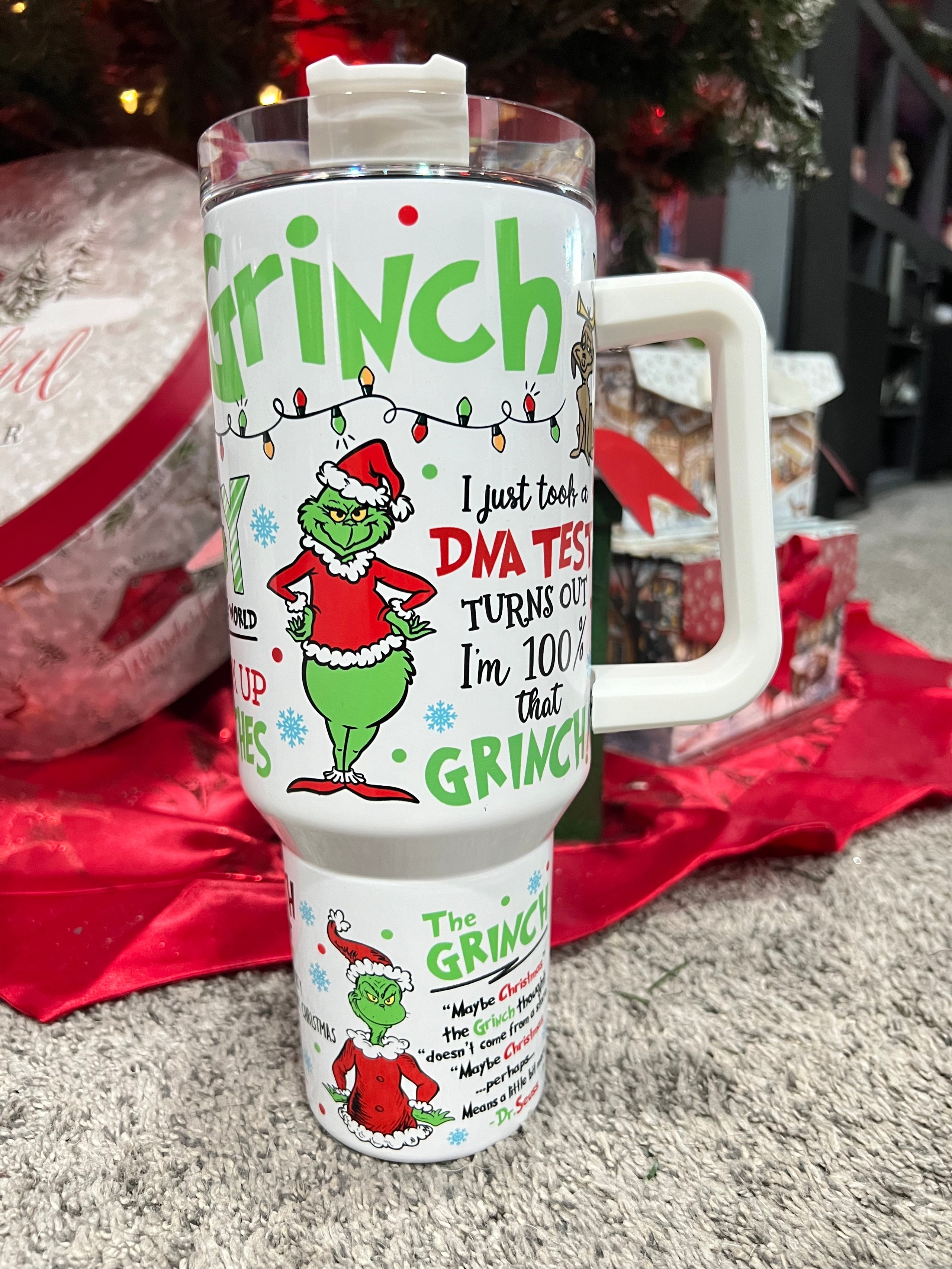 Grinch 40oz Cup With Handle - Queen B Home